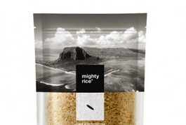 简洁有故事的米包装设计